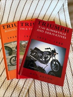 Triumph Motorcycle Hardcover lot by Roy Bacon
